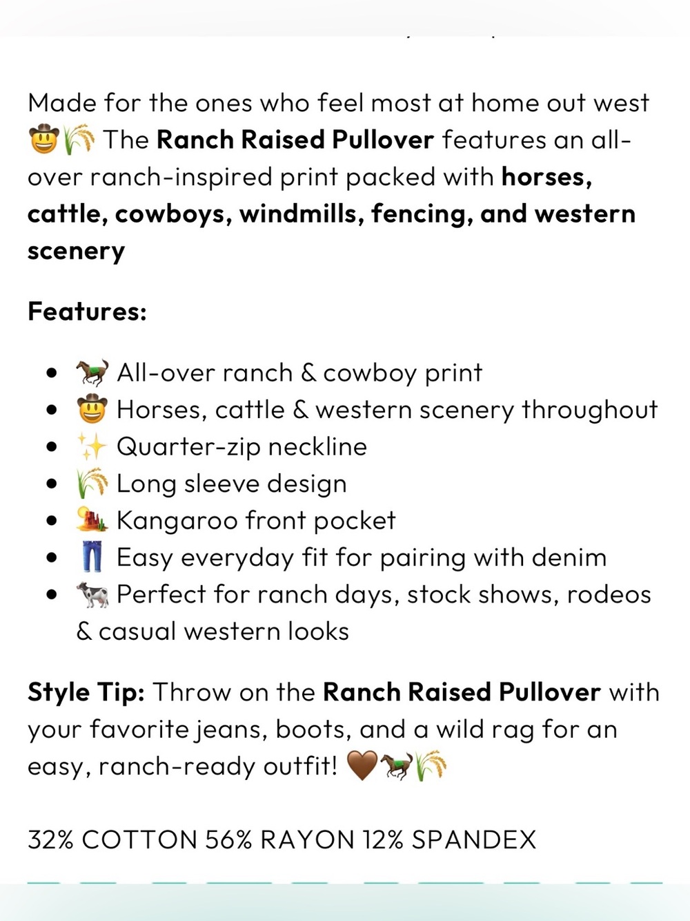 Ranch Raised Pullover - Picture 6 of 7